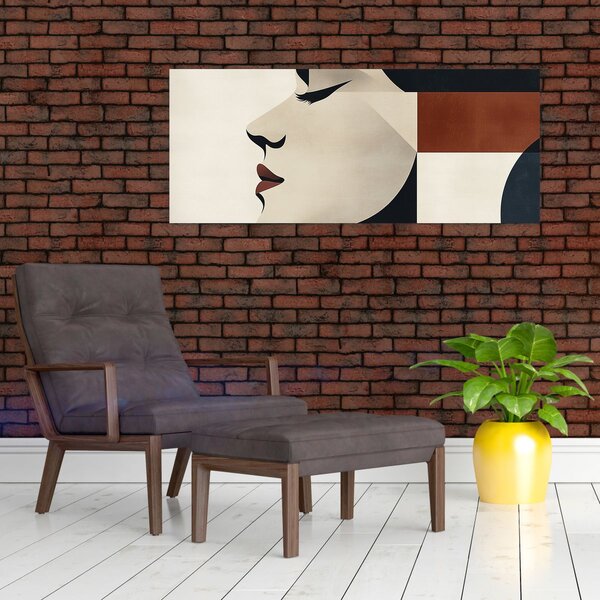 Obraz - Žena z profilu (120x50 cm)