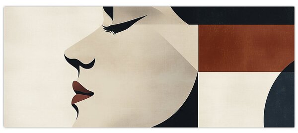 Obraz - Žena z profilu (120x50 cm)