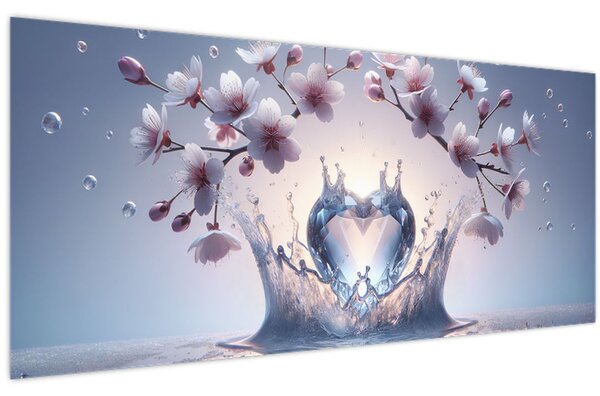 Obraz - Diamantové srdce (120x50 cm)