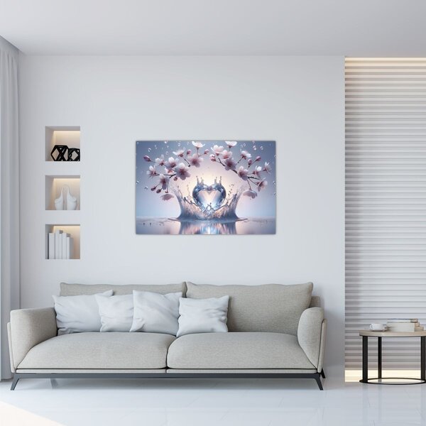 Obraz - Diamantové srdce (90x60 cm)
