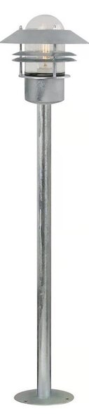 Nordlux - Vonkajšia lampa BLOKHUS 1xE27/60W/230V IP54 strieborná 92 cm