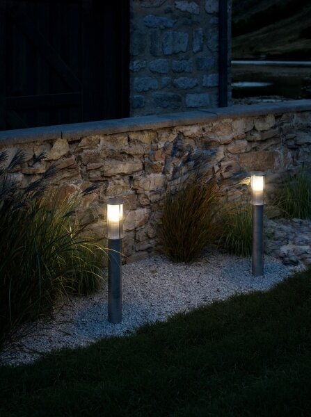 Nordlux - Vonkajšie svietidlo LINTON 1xE27/15W/230V IP54 strieborné 80 cm