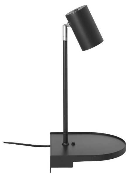 Nordlux - nástenné svietidlo s poličkou CODY 1xGU10/15W/230V čierne