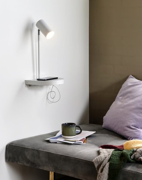Nordlux - Nástenná lampa s poličkou CODY 1xGU10/15W/230V biela