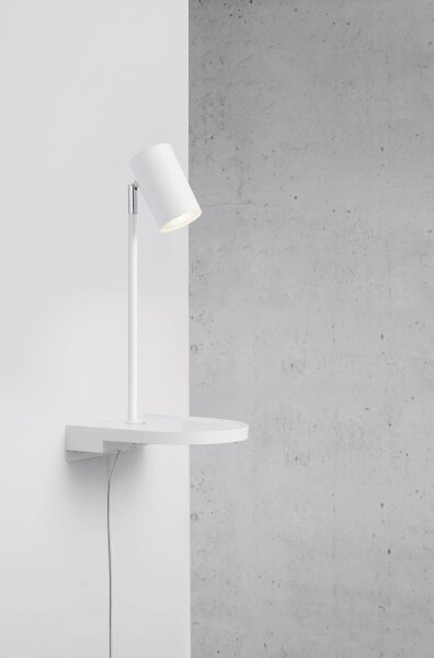 Nordlux - Nástenná lampa s poličkou CODY 1xGU10/15W/230V biela