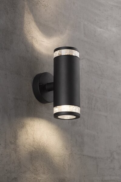 Nordlux - Vonkajšie nástenné svietidlo BIRK 2xGU10/28W/230V IP44