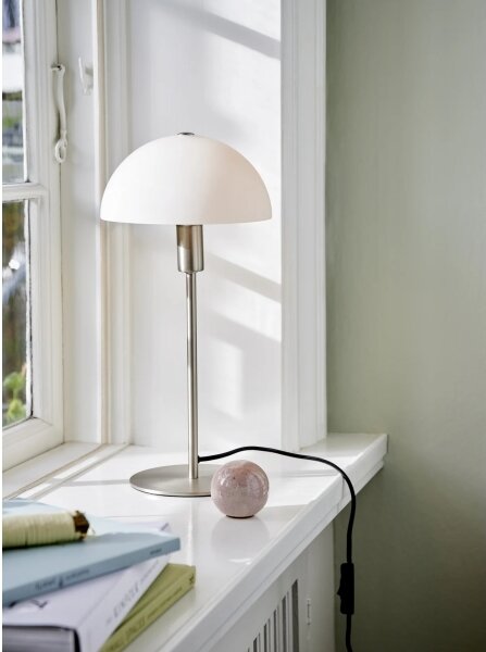Nordlux - Stolová lampa ELLEN 1xE14/40W/230V matný chróm/biela