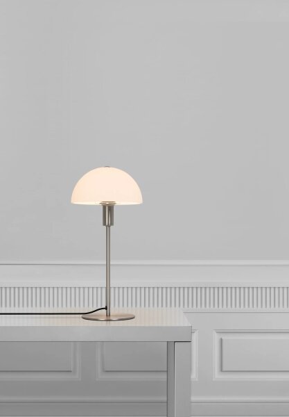 Nordlux - Stolová lampa ELLEN 1xE14/40W/230V matný chróm/biela