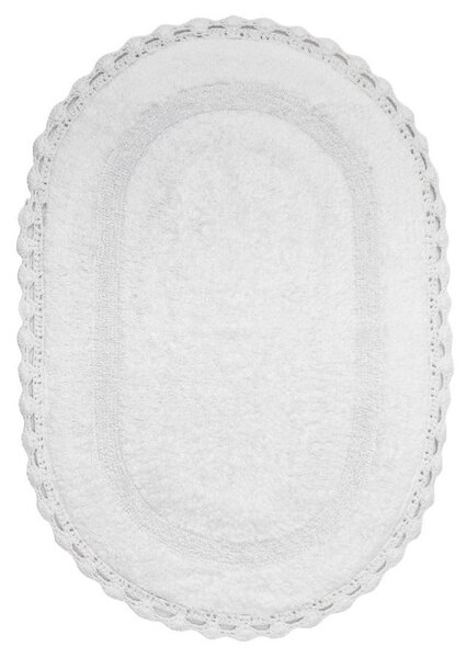 Kúpeľňový koberček CROCHET biely