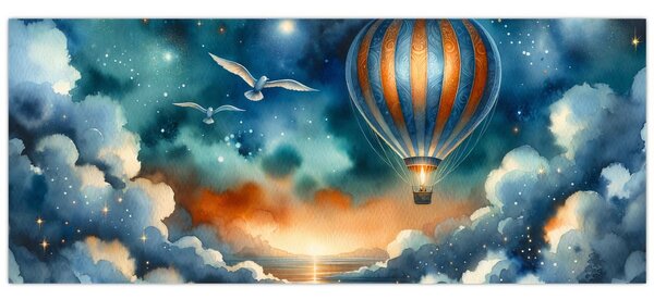 Obraz - Lietať nočnou oblohou (120x50 cm)