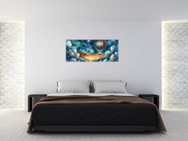 Obraz - Lietať nočnou oblohou (120x50 cm)