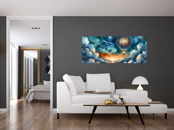 Obraz - Lietať nočnou oblohou (120x50 cm)