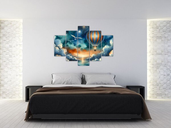 Obraz - Lietať nočnou oblohou (150x105 cm)
