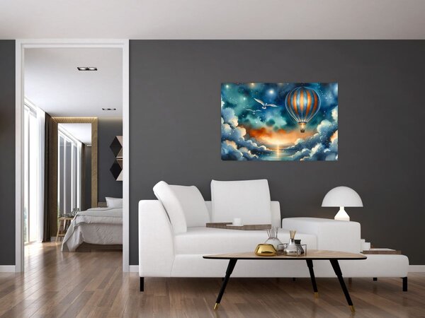 Obraz - Lietať nočnou oblohou (90x60 cm)