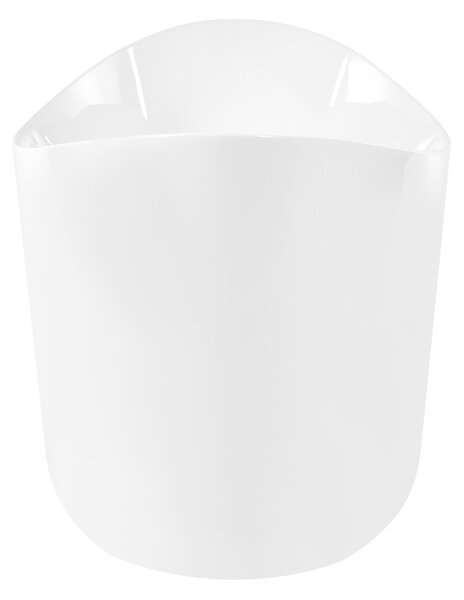 Voľne stojaca vaňa biela akrylátová 173 x 80 cm oválna moderná vaňa s prepadovým systémom