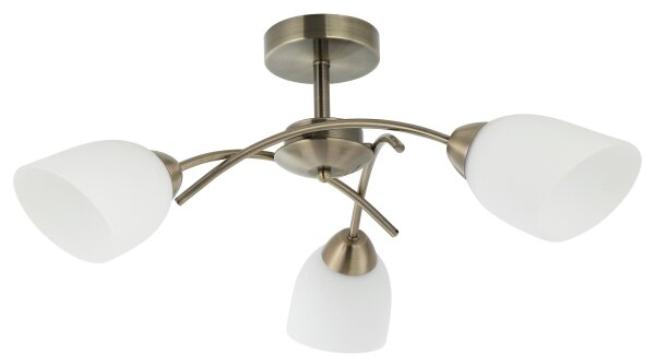 Prisadený luster DONNA 3xE27/60W/230V patina