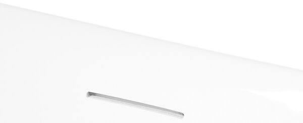 Voľne stojaca vaňa biela akrylátová 173 x 80 cm oválna moderná vaňa s prepadovým systémom
