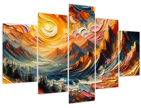 Obraz - Hory zalité slnkom (150x105 cm)