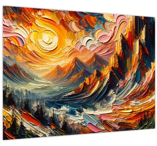 Obraz - Hory zalité slnkom (70x50 cm)