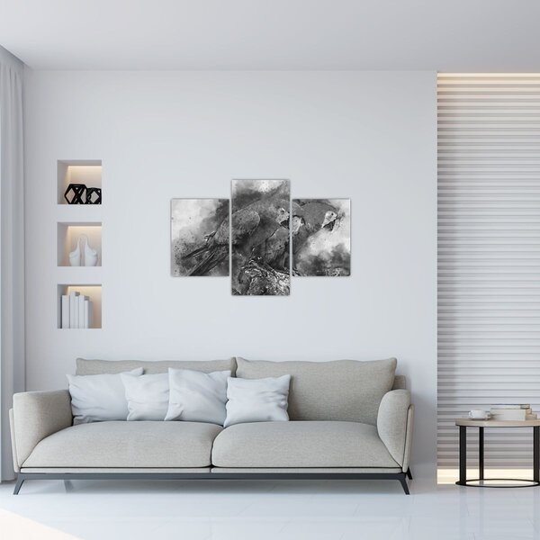 Obraz - Akvareloví papagáje (90x60 cm)