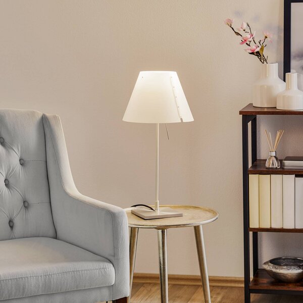 Luceplan Costanzina stolová lampa hliník, biela, Biela / opálová, Obývacia izba / jedáleň, Hliník, Dizajn, Stojacie svietidlo