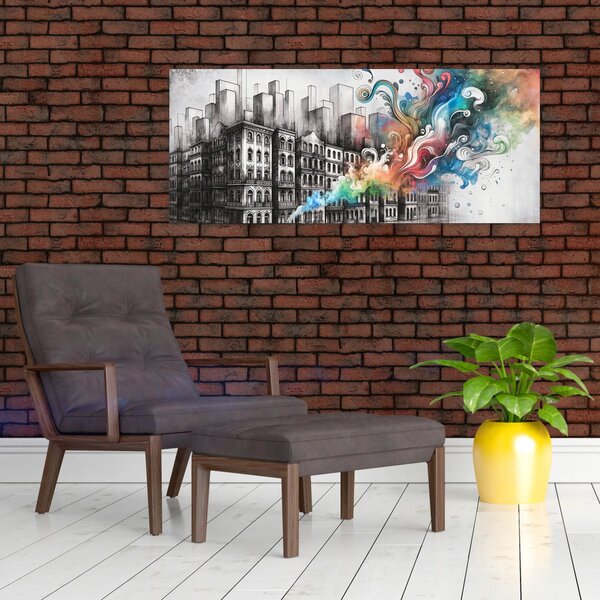 Obraz - Priemyselný život (120x50 cm)