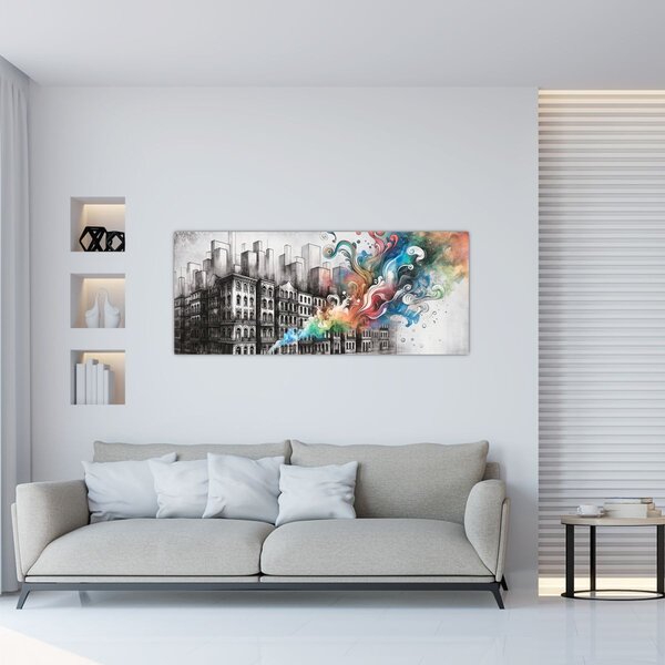 Obraz - Priemyselný život (120x50 cm)