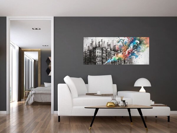Obraz - Priemyselný život (120x50 cm)
