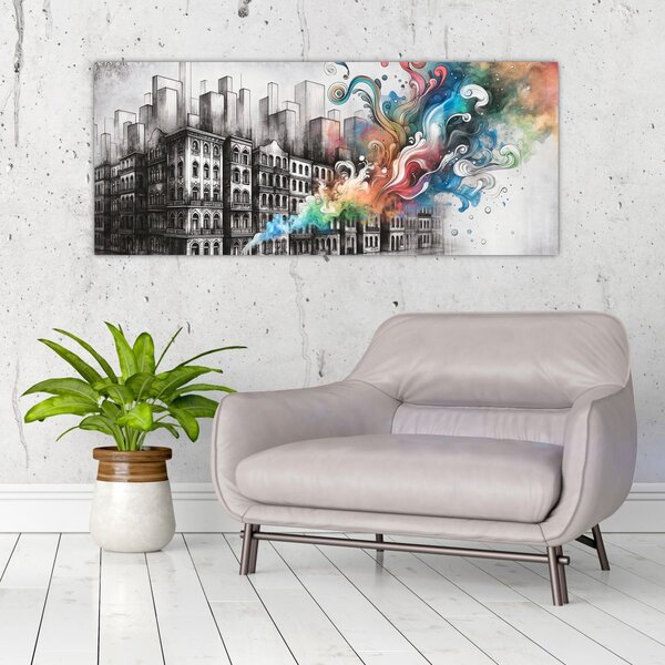 Obraz - Priemyselný život (120x50 cm)