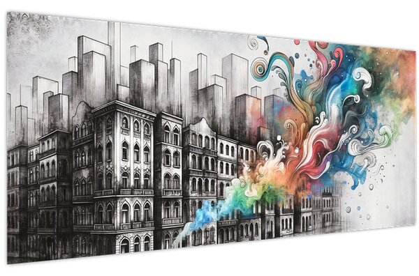 Obraz - Priemyselný život (120x50 cm)