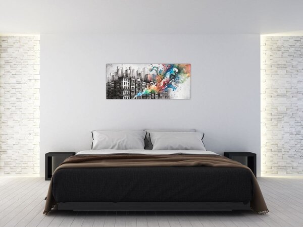 Obraz - Priemyselný život (120x50 cm)