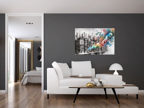 Obraz - Priemyselný život (90x60 cm)
