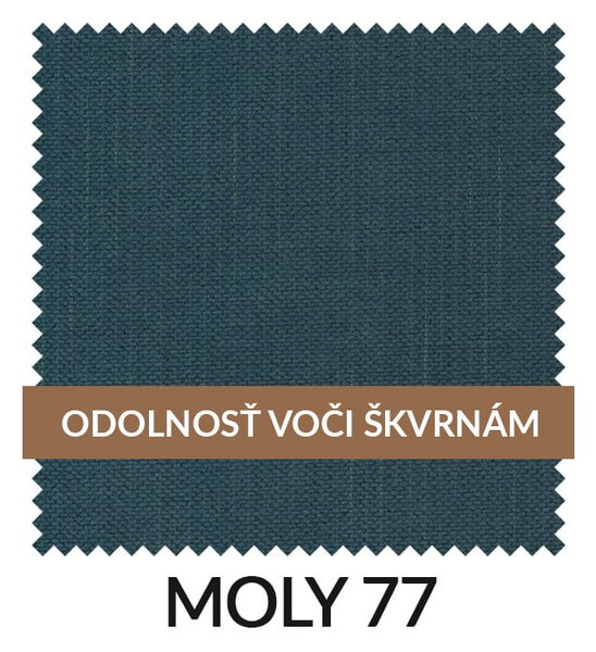 MOOD SELECTION Bresso Čalúnená stolička modrá s drevenými nohami M77