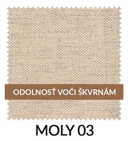 MOOD SELECTION Bresso Čalúnená stolička béžová s drevenými nohami M03