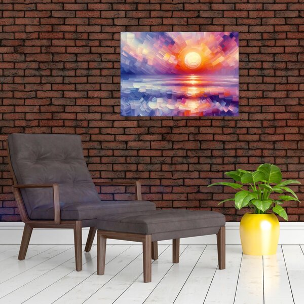 Obraz - Farebný umelecký západ slnka (70x50 cm)