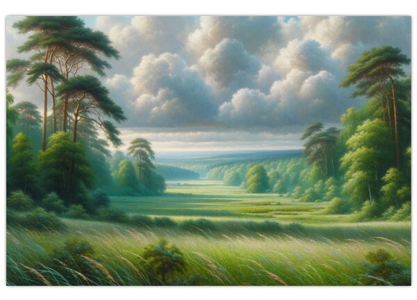 Obraz - Zelená krajina (90x60 cm)