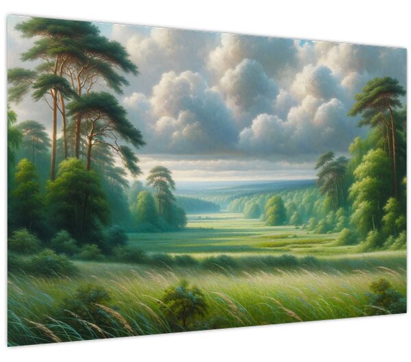 Obraz - Zelená krajina (90x60 cm)