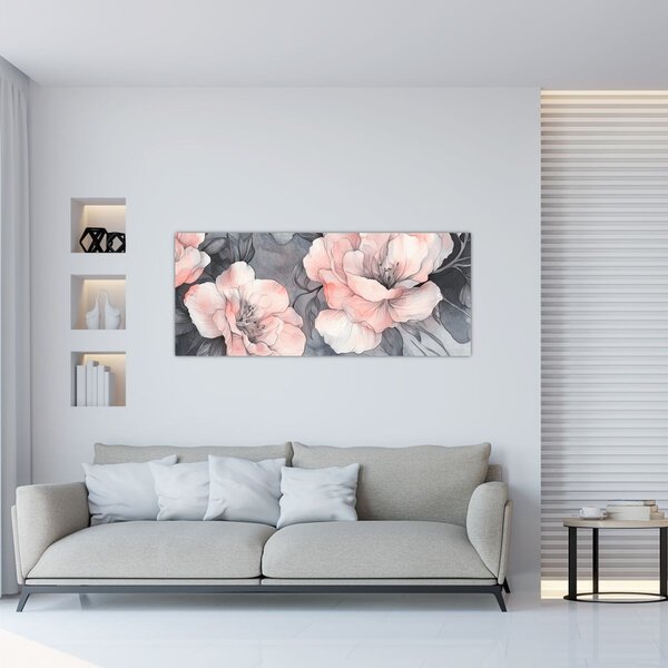Obraz - Séria kvetov (120x50 cm)
