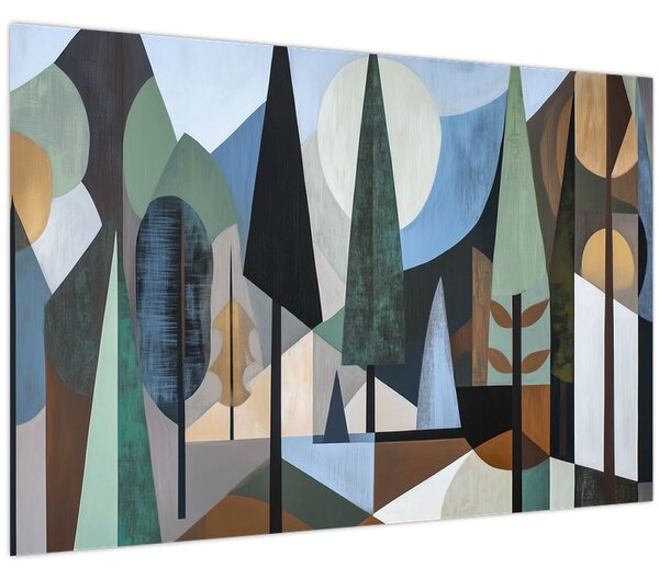 Obraz - Prírodná geometrická abstrakcia II. (90x60 cm)