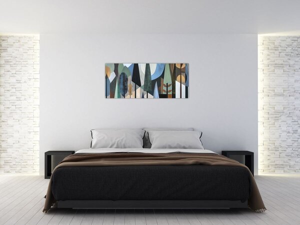 Obraz - Prírodná geometrická abstrakcia II. (120x50 cm)
