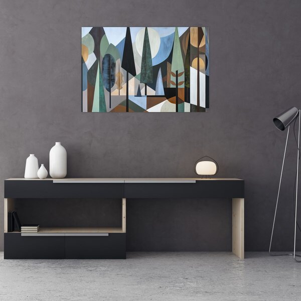 Obraz - Prírodná geometrická abstrakcia II. (90x60 cm)