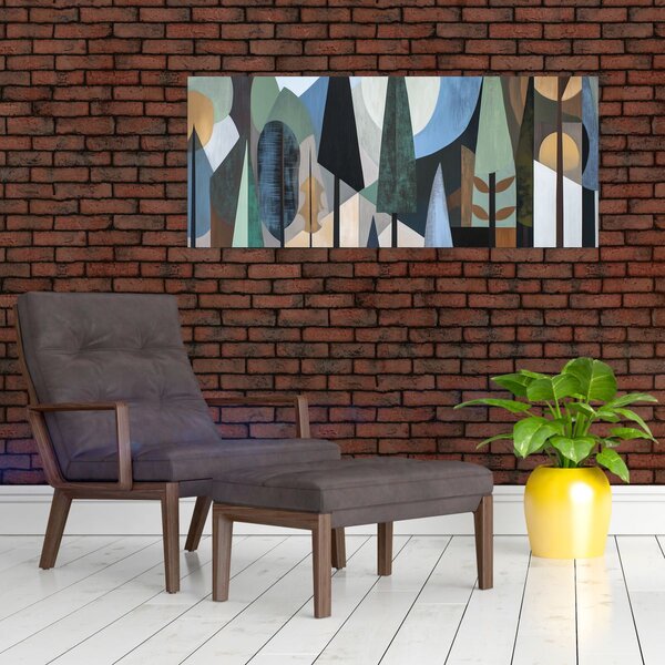 Obraz - Prírodná geometrická abstrakcia II. (120x50 cm)