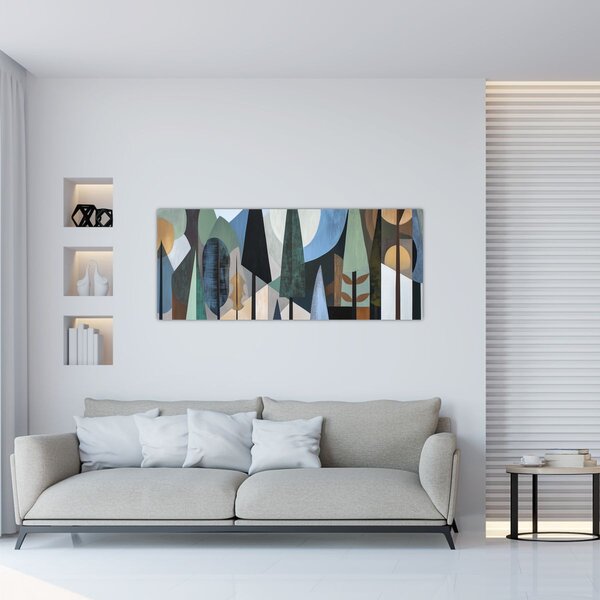Obraz - Prírodná geometrická abstrakcia II. (120x50 cm)