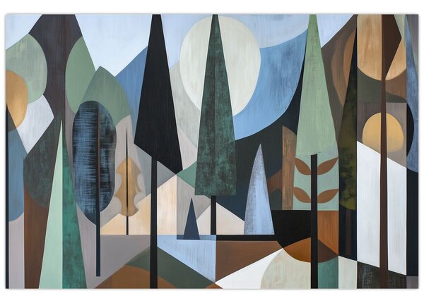 Obraz - Prírodná geometrická abstrakcia II. (90x60 cm)