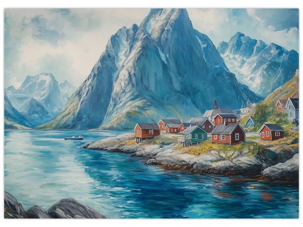 Obraz - Nórska dedinka (70x50 cm)