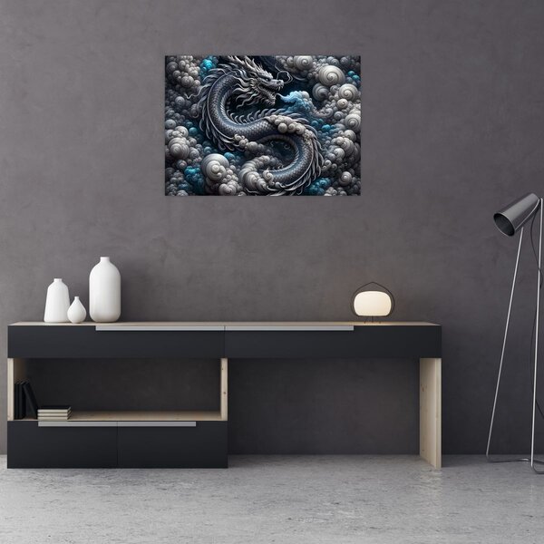 Obraz – Drak v dyme (70x50 cm)