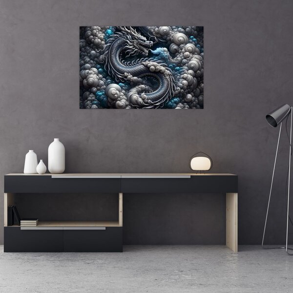 Obraz – Drak v dyme (90x60 cm)