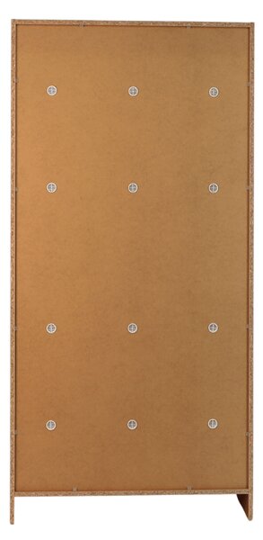 Drevená šatníková skrinka Visio - 6 boxov, 90 x 45 x 185 cm, cylindrický zámok, buk