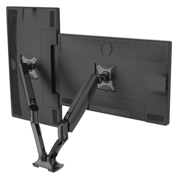 Držiak na 2 monitory OfficeTech, čierna