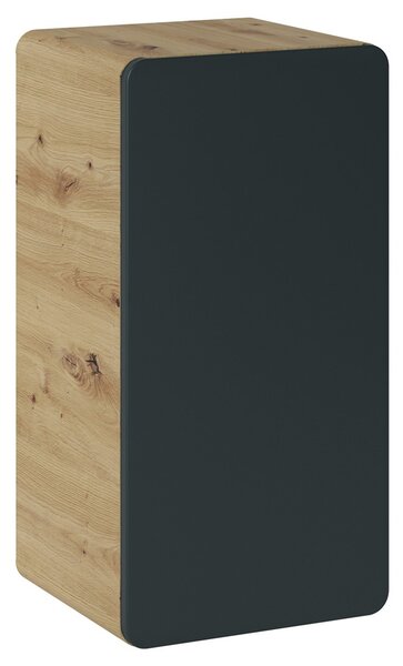 CMD COMAD - Kúpeľňová skrinka horná Aruba Cosmos - čierna - 35x68x32 cm